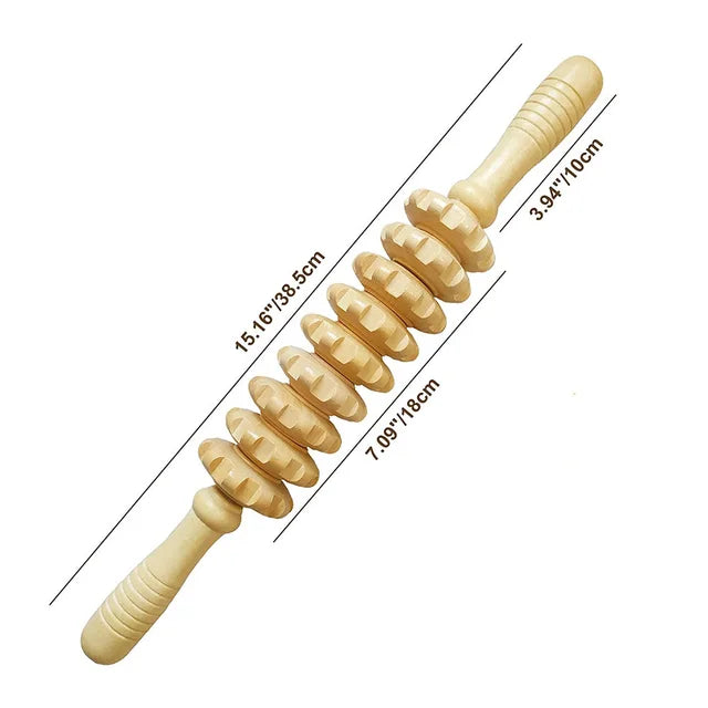 Wooden Lymphatic Drainage Roller (Anti-Cellulite)