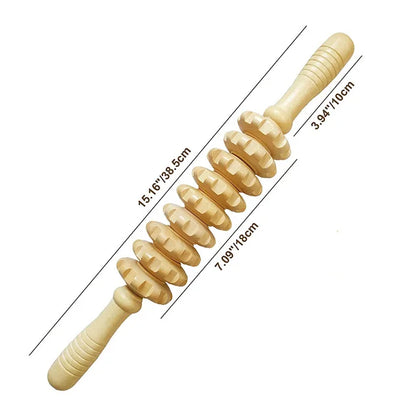 Wooden Lymphatic Drainage Roller (Anti-Cellulite)